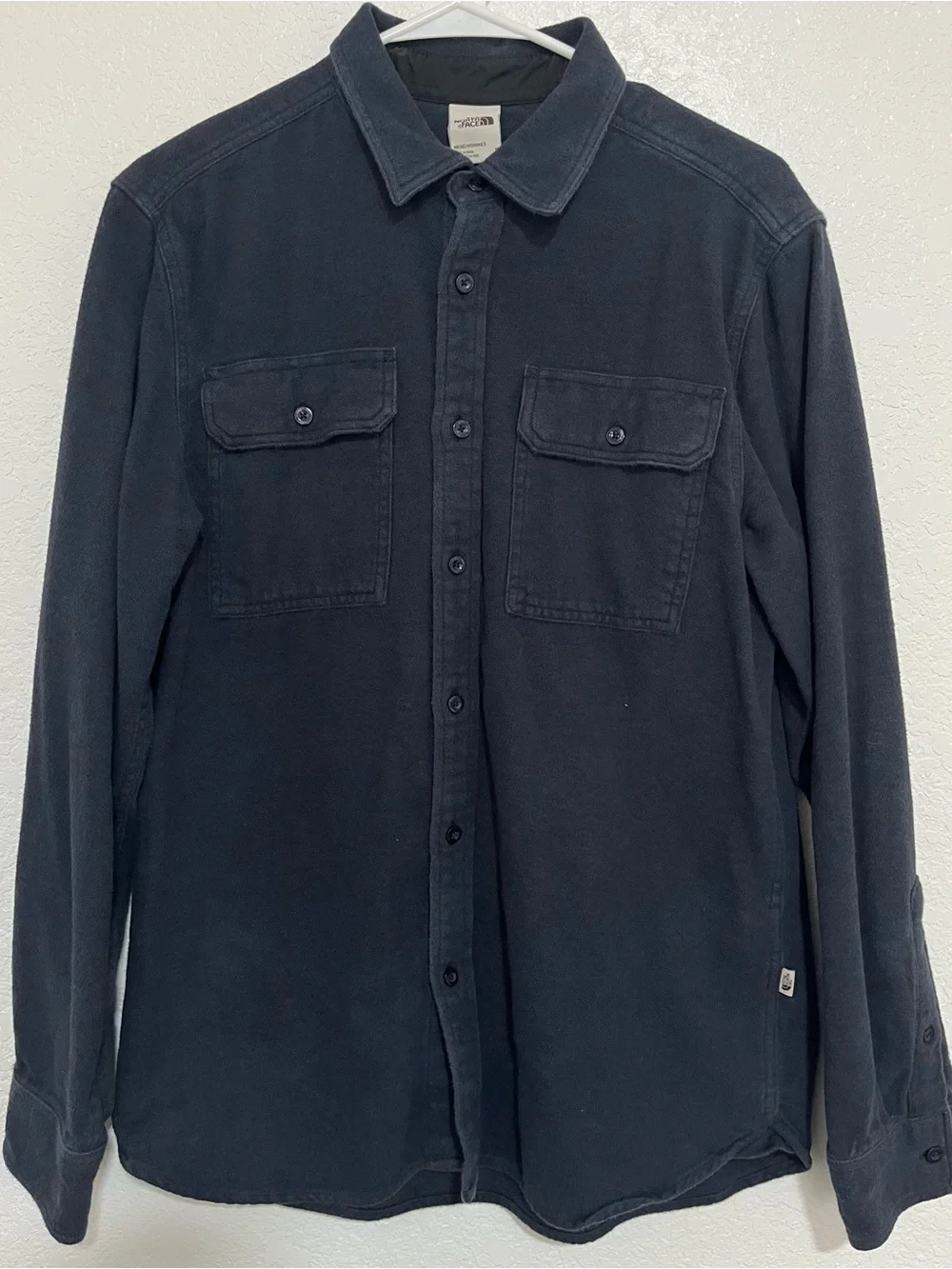 The North Face Men’s Medium Navy Blue Cotton Button-Up Utility Shirt Jacket